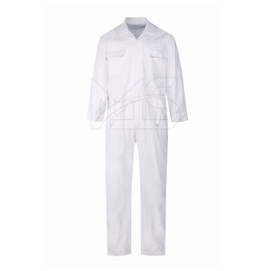 Overoles de trabajo de algodón de una pieza personalizados, traje de seguridad industrial antiestático transpirable con detalles reflectantes - Product Image 6