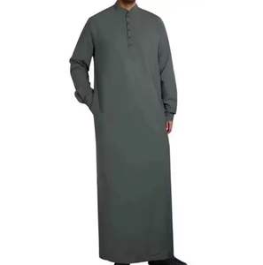 Thobe / Thawb Nouvelle Mode Qatari Dubaï Décontracté Respirant Polyester Longueur au Sol Manches Longues - Product Image 6