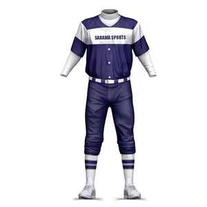 Uniforme de Béisbol Personalizado de Último Diseño y Nuevo Estilo, Calidad Premium, Color Sólido, Transpirable, Tallas Grandes, para Venta en Línea - Product Image 2