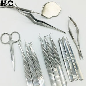 New Professional Eyelash <b>Tweezers</b> Silver Stainless Steel Customizable Color Logo Durable Anti-Magnetic Eyelash <b>Tweezers</b> mink - Product Image 2