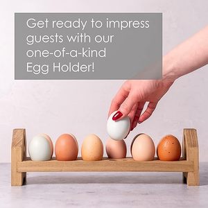 Bandeja para huevos de madera ecológica para una organización de cocina sostenible, caja para huevos de madera hecha a mano para guardar huevos a bajo precio - Product Image 4