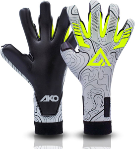 Gants de gardien de but de football en latex de haute qualité, durables, prix d'usine en gros, technologie antidérapante par Ako - Product Image 1