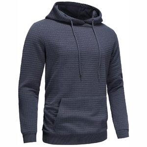 Sudadera con capucha azul carbón para hombre – Sudadera de invierno con capucha de algodón suave estilo streetwear, diseño personalizado - Product Image 4