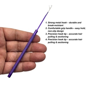 Professional Stainless Steel Hair Extension Pulling Hook <b>Needle</b> Tool Micro Ring Extensions Durable Reusable GEMSTONE for Lace - Product Image 2