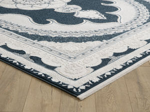 Tapis turc de luxe fabriqué à la machine Crown Elvin Navy Premium pour salon, provenant d'un fabricant de Gaziantep - Product Image 3