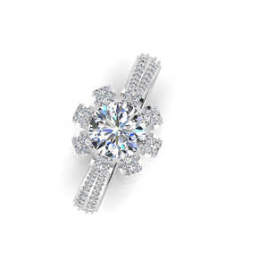 แหวนหมั้นมอสซาไนต์ดีไซน์มงกุฎแบบแยกส่วน สง่างามและทนทาน เหมาะสำหรับเป็นเครื่องประดับงานแต่งงาน - Product Image 6