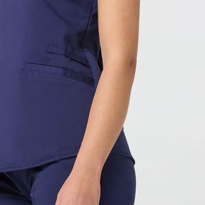 Uniforme Médico de Alta Calidad para Damas, Color Azul Marino, Manga Corta, Transpirable y de Secado Rápido, para Médicos y Enfermeras - Product Image 5