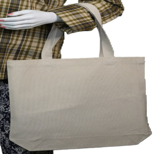 Eco-Friendly Recyclable <b>Large</b> Designer Travel Tote Bag Custom Logo Silk Screen Printing 100% Organic Cotton Hand Length Handle - Product Image 3