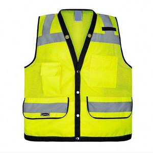 Fermeture éclair haute visibilité hommes vêtements de travail de sécurité hautement réfléchissants gilet haute visibilité respirant séchage rapide à bas prix - Product Image 1