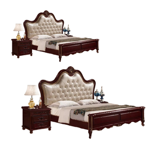Juegos de dormitorio de lujo estilo europeo real tallado por camas de madera hechas a mano de madera maciza superventas hecho en la fábrica de Indonesia - Product Image 5
