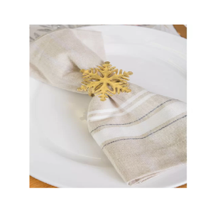 Design Floral anneaux de serviette créatifs assiettes personnelles porte-rouleau de serviette en laiton anneau de serviette élégant anneaux de mouchoirs - Product Image 1