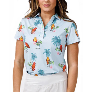 Polo de algodón 100% para mujer, venta directa de fábrica, Polo con logotipo impreso y bordado personalizado para mujer, transpirable - Product Image 3