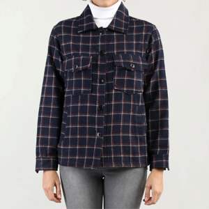 Veste de chemise boutonnée à manches longues à carreaux pour femmes chic pour un Loo élégant à couches - Product Image 2