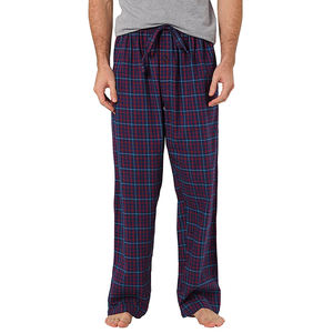 ชุดนอนผ้าฝ้ายนุ่มพิเศษสำหรับผู้ชาย,กางเกงใส่นอนลำลองทรงหลวมเข้ารูปเอวยางยืดกางเกงใส่นอนลายสก๊อตผ้าสักหลาดนุ่มสบาย - Product Image 6