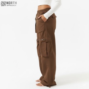Pantalones holgados para niñas, pantalones informales con bolsillos grandes para damas, ropa de calle de pierna ancha con cordón de Hip Hop, pantalones Cargo para mujer, Invierno - Product Image 6
