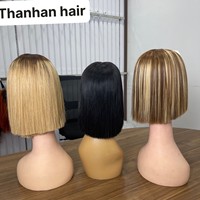 100% cheveux humains vietnamiens cheveux bruts fermeture de lacet perruque de 8 pouces 10 pouces 12 pouces cheveux vietnamiens bruts perruque sans colle