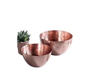 Juego de tres cuencos plateados de estilo árabe de alta calidad, cuencos reutilizables de acero inoxidable para servir alimentos, ecológicos para fiestas - Product Image 2