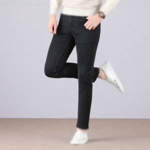 Pantalones vaqueros de hombre de negocios personalizados al por mayor, pantalones vaqueros ajustados, pantalones vaqueros rectos clásicos, Vaqueros casuales formales elásticos, ropa de oficina para hombre - Product Image 3