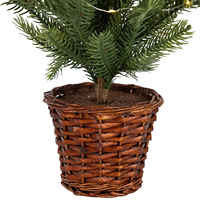 Neuartiges Design 60cm Realistischer Topf-Weihnachtsbaum mit LED-Beleuchtung, Geeignet für Heimdekoration
