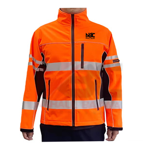 Multiple Sizes Customizable Oem Hi Vis Winter Workwear <b>High</b> <b>Visibility</b> Reflective <b>Softshell</b> Safety <b>Jacket</b> Winter. - Product Image 1