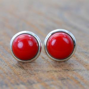 925 boucles d'oreilles classiques en argent massif bijoux pour femmes 925 argent Sterling corail pierres précieuses Style Boho boucles d'oreilles faites à la main cadeau - Product Image 2