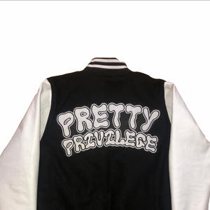 Alta calidad OEM personalizado manga de cuero Chenille bordado bombardero vuelo equipo de béisbol Vintage Letterman Varsity chaqueta para hombres - Product Image 5