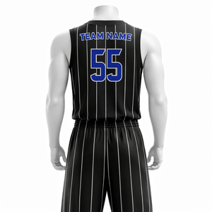 ORHA INTERNATIONAL Conjunto de Uniforme de Baloncesto Personalizado, Jersey y Pantalones Cortos Transpirables, 100% Poliéster, Nombre y Número Ajustables, Colores Personalizados - Product Image 3