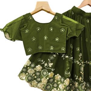 Shoryam Fashion, Nuevo Diseño, Lehenga Choli de Georgette para Niñas, Completamente Cosido, Largo hasta el Suelo, Mangas de Mariposa, Traje Tradicional para Fiesta - Product Image 2