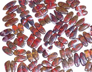 Par de ágata de cuarzo con costura marroquí natural, lote de cabujón de tamaño mixto, piedras preciosas semipreciosas sueltas para suministros de artesanía de joyería - Product Image 6