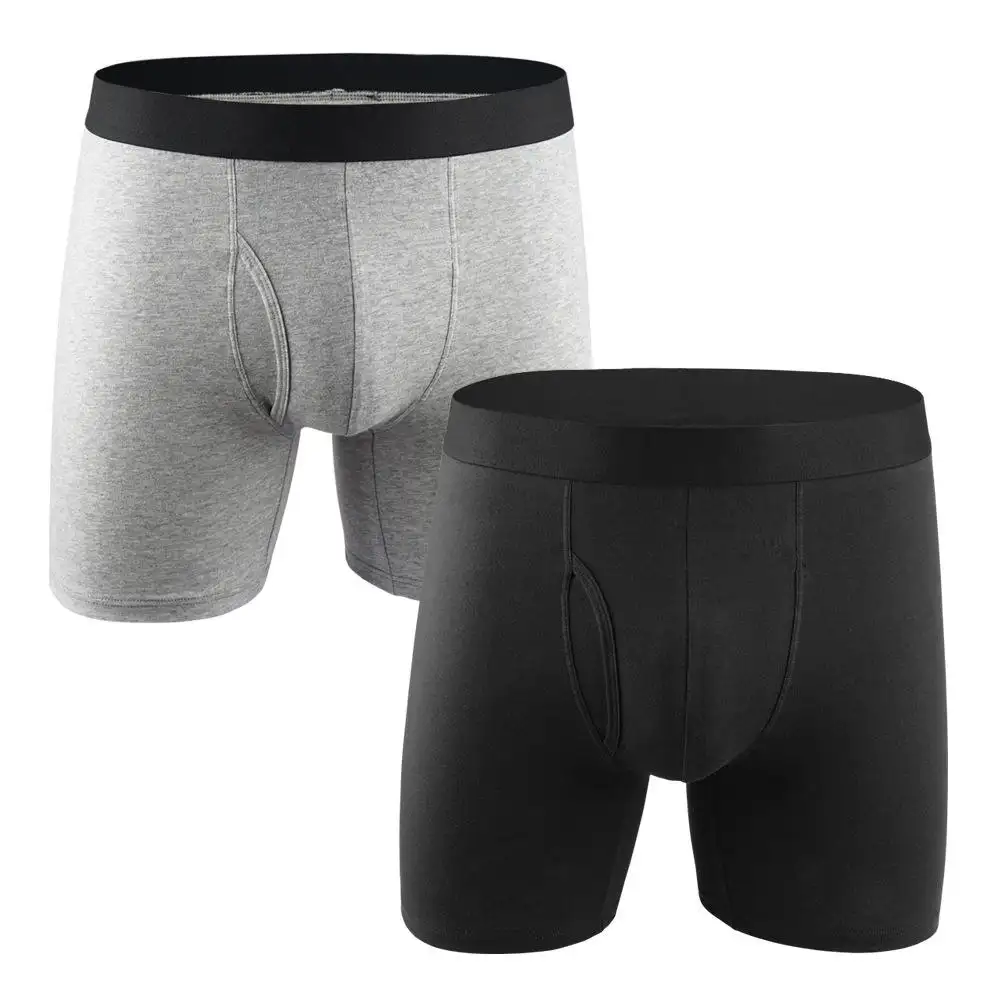 High Quality Wholesale Custom Cotton Plus Size Mens Shorts Boxer Briefs Underwear