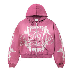 Se puede personalizar Ropa de calle Ropa de buena calidad Sudadera con capucha Fleece Algodón Hecho Cómodo Vintage Terry Boxy Hoodie - Product Image 4