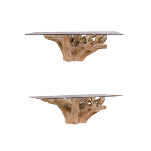 Mesa de comedor convertible elegante de raíz de materiales de muebles para el hogar y adición de decoración - Product Image 4