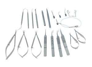 Kit de chirurgie de la cataracte en acier inoxydable, ensemble d'instruments de microchirurgie oculaire, ensemble d'équipement ophtalmique pour la cataracte, 21 pièces - Product Image 5