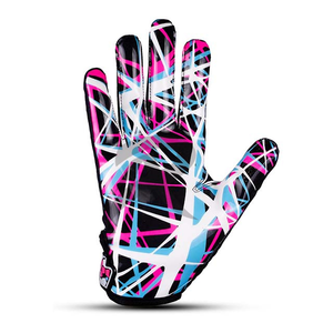 High Quality 2-Tone Silicon American <b>Football</b> Receiver Gloves Professional Sports Gear With Breathable Material For All Players - Product Image 1