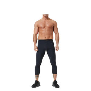 Pantalons de yoga de compression pour hommes sur mesure en gros, taille haute élastique, séchage rapide, leggings de course et de gym avec design personnalisable - Product Image 1