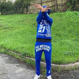 OEM Wholesale Unisex Custom Two-Piece Winter Tracksuit Set Breathable Printed Cotton <b>Polyester</b> <b>Jogger</b> Sweat Suit Rhinestone - Product Image 3