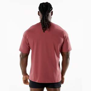 T-Shirt manches courtes col ras du cou en pain d'épices pour homme, 94% coton 6% Spandex - Product Image 2