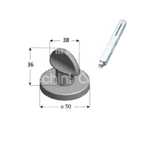 POMO PARA LIMITADOR DE APERTURA Con rotación Completo con marco de expansión longitud 65 - Product Image 1