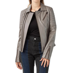 Women's Stylish Trendy Breathable Zipper Winter <b>Jacket</b> High Quality Knitted <b>Leather</b> <b>Long</b> Sleeved Customized Finished - Product Image 1