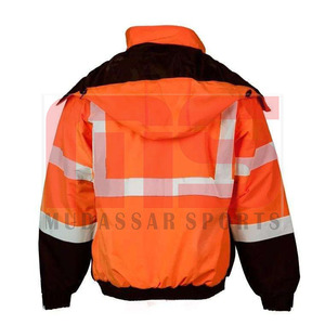 Blouson d'aviateur réfléchissant imperméable de haute qualité pour hommes, manteau de sécurité pour vêtements de travail d'hiver avec logo personnalisé, veste haute visibilité - Product Image 5