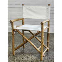 Fabricant du Vietnam chaise pliante en bambou avec tissu salle à manger jardin mobilier d'extérieur pour la location d'événements de noce