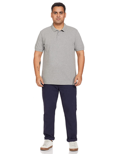 T-shirt polo pour homme à manches courtes, couleur unie tendance, logo brodé, respirant, confortable, sport, été, haut pour homme - Product Image 1