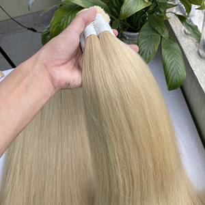 Extensiones de cabello humano Remy de doble estiramiento, mechones de pelo virgen ruso 613, venta al por mayor - Product Image 5