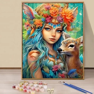 Tự Là<span class=keywords><strong>m</strong></span> Nghệ Thuật Con Số Bức Tranh Bằng Số 40*50 Vải Chân Dung Củ<span class=keywords><strong>a</strong></span> <span class=keywords><strong>M</strong></span>ột Người Phụ Nữ Châu Phi Cho Phòng Khách Tường Trang Trí Nội Thất - Product Image 1