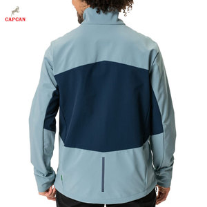 Nouvelle veste softshell écologique à logo personnalisé sur le devant, vêtements d'hiver pour hommes, fermeture éclair - Product Image 4