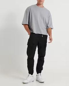 Camiseta de ajuste regular de 200gsm de alta calidad para hombres Servicio OEM Cotton Blanks Pro Club Heavyweight Screen Print Design con patrón - Product Image 1