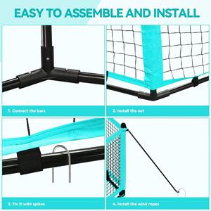 Portable 15.5ft <span class=keywords><strong>Gaga</strong></span> Ball Pit Play Set pour enfants Backyard Sports de plein air Activités <span class=keywords><strong>Sac</strong></span> de rangement 2 <span class=keywords><strong>Gaga</strong></span> Balls Wind Ropes Ground - Product Image 6