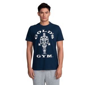 Camiseta deportiva Muscle Joe, camiseta de gimnasio de algodón orgánico azul marino, ropa deportiva transpirable, camiseta de Fitness para culturismo, ajuste Regular Golds Gym - Product Image 3