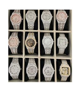 Vvvs Moissanite นาฬิกากลไกทำจากสเตนเลสสตีลเพชรเต็มเรือนหรูหราระดับไฮเอนด์สำหรับผู้ชายผู้หญิงธุรกิจ - Product Image 2