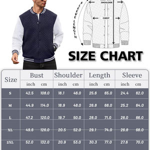 Veste universitaire unie vierge avec logo personnalisé pour hommes veste d'hiver Letterman vintage avec broderie personnalisée du fabricant OEM - Product Image 6